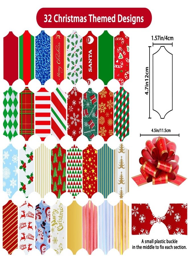 YUJUN 32PCS Christmas Wrap Gifts Pull Bows,Large Ribbon Bows Wrapping Accessory for Xmas Bouquet Basket Bottles Supplies Christmas Wrapping Decoration - Image 2